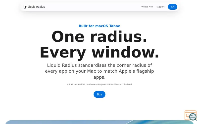 Screenshot of Liquid Radius