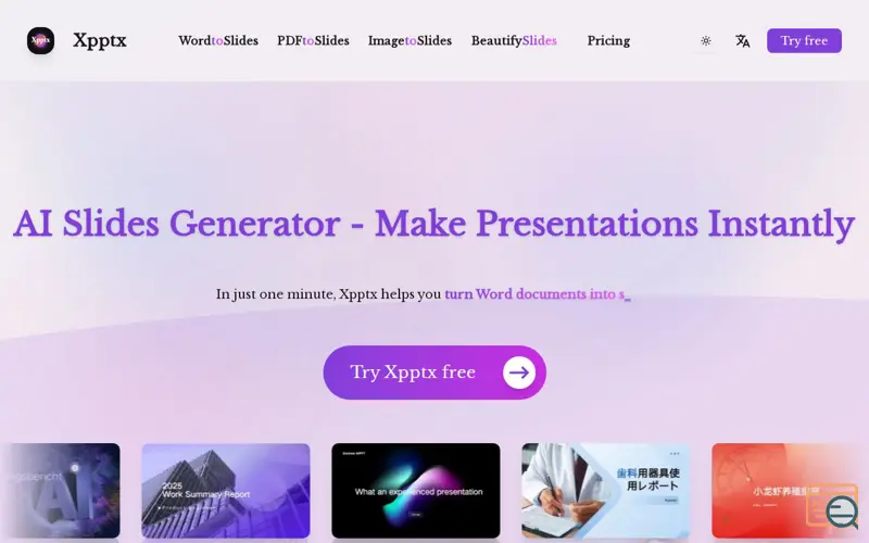 Screenshot of Xpptx