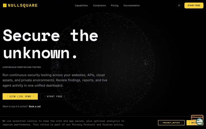 Screenshot of NULLSQUARE