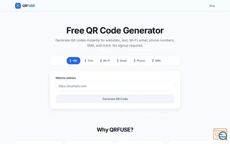 Screenshot of QrFuse 
