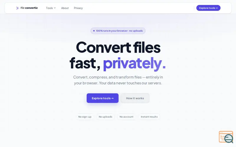 Screenshot of FileConvertiz