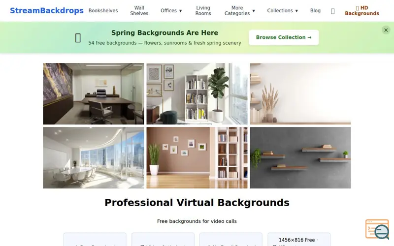Screenshot of StreamBackdrops