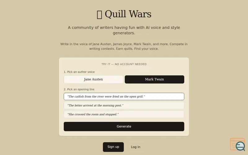 Screenshot of Quill Wars