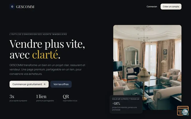 Screenshot of GESCOMM