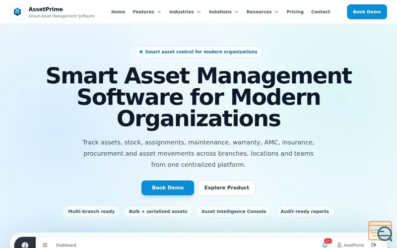 Screenshot of AssetPrime