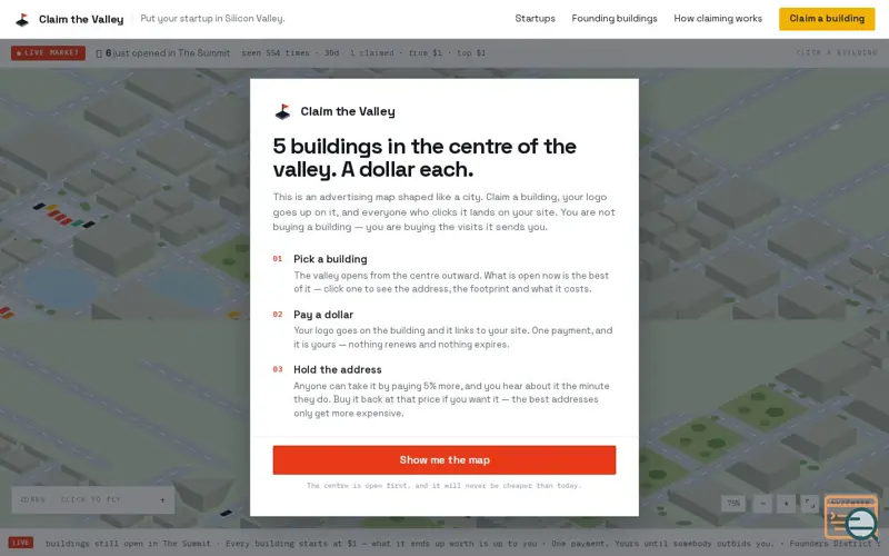 Screenshot of Claim the Valley