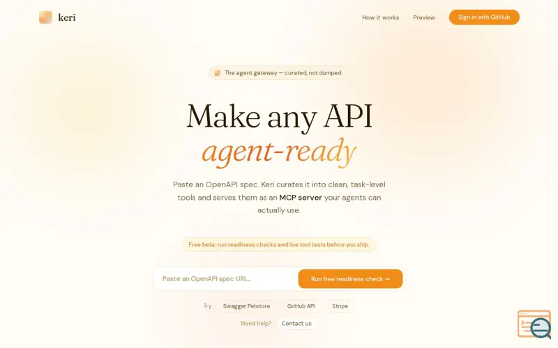 Screenshot of GetKeri