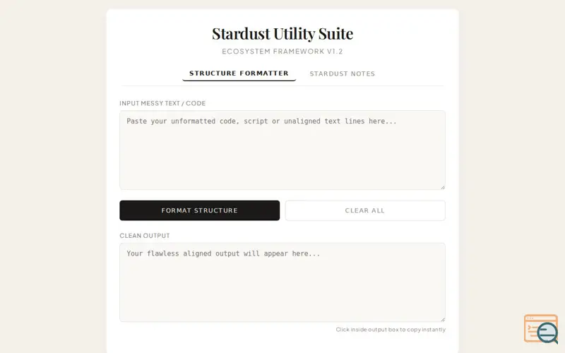 Screenshot of Stardust Utility Suite
