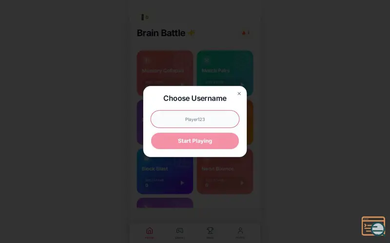 Screenshot of Brain Battle Hub
