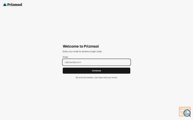 Screenshot of PrizmSol