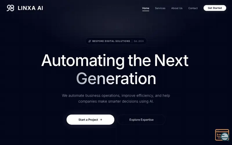 Screenshot of LinxaAI