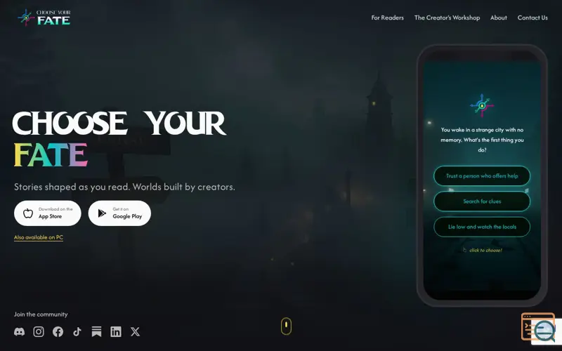 Screenshot of Choose Your Fate