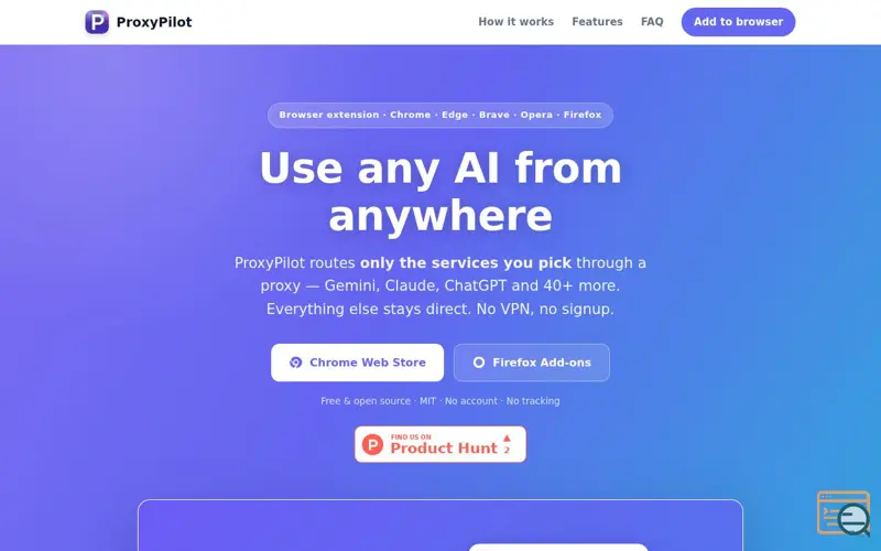 Screenshot of ProxyPilot
