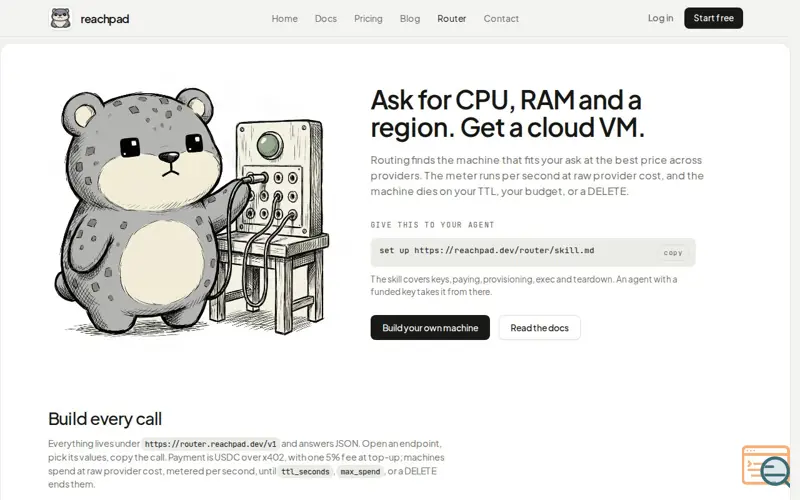 Screenshot of OpenRouter for Sandboxes
