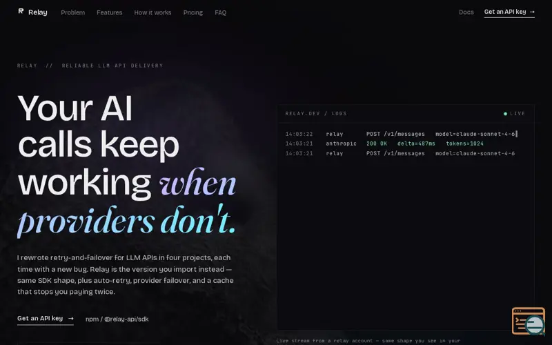 Screenshot of Relay