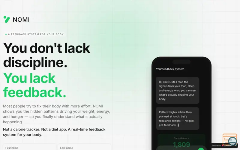 Screenshot of NOMI