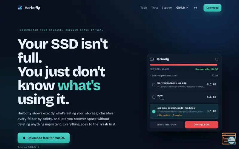 Screenshot of Harbofly