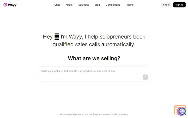 Screenshot of Wayy.ai