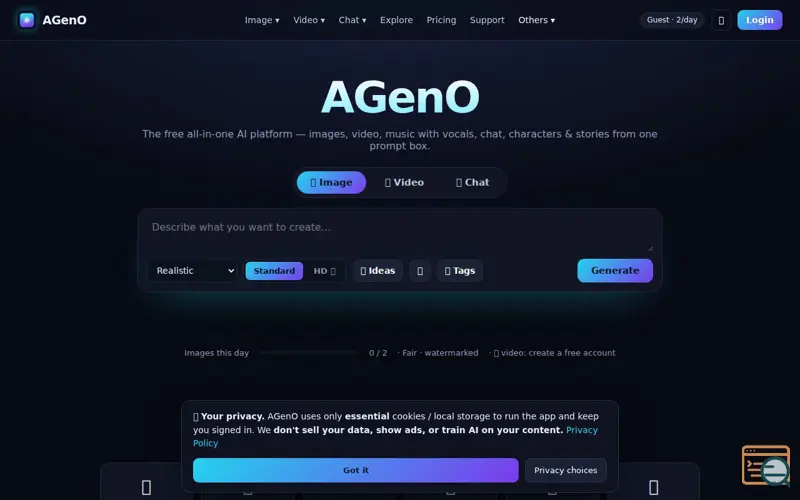 Screenshot of  AGenO