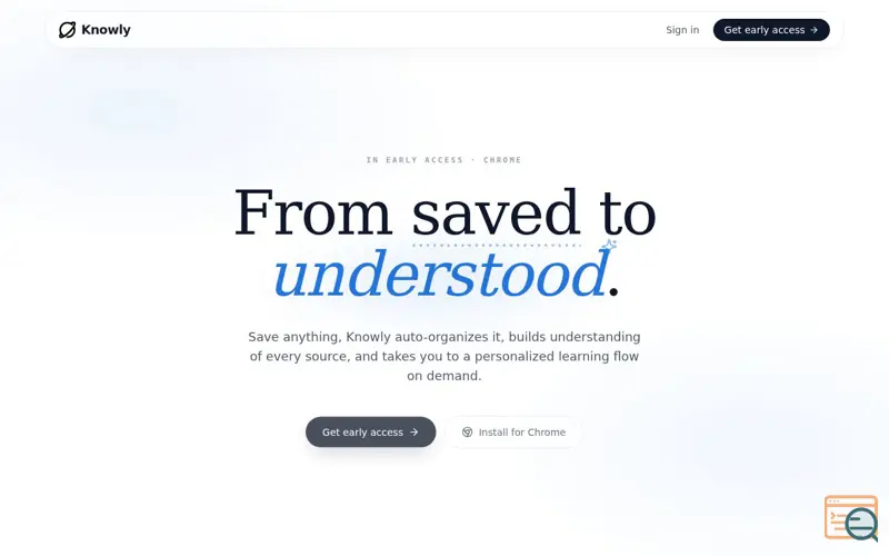 Screenshot of Knowly 1.0