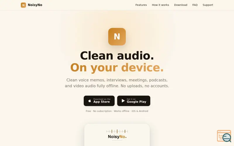 Screenshot of NoisyNo