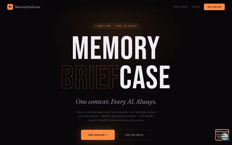 Screenshot of MemoryBriefcase