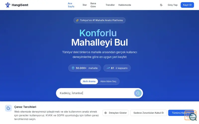 Screenshot of HangiSemt