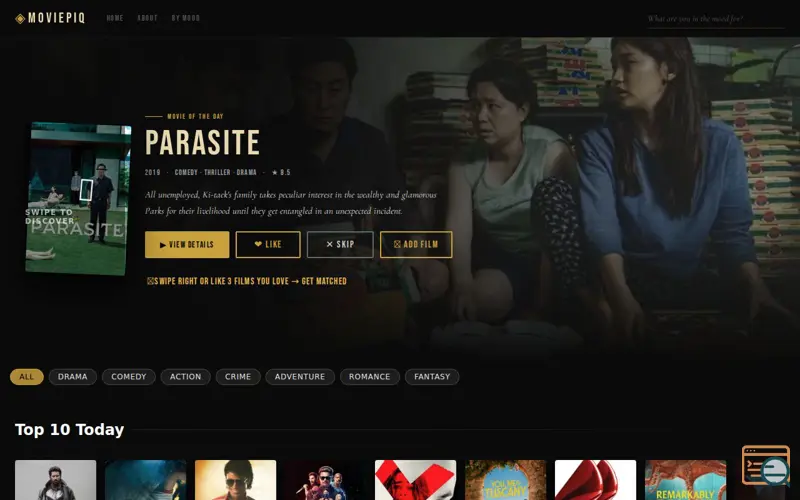 Screenshot of Moviepiq