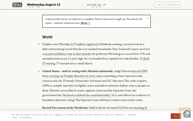 Screenshot of Cutthroat