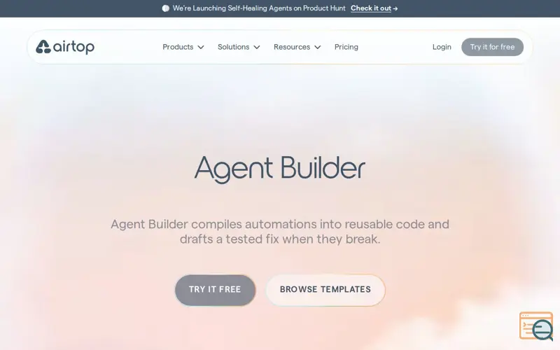 Screenshot of Agent Builder by Airtop