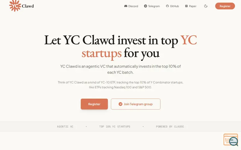 Screenshot of YC Clawd