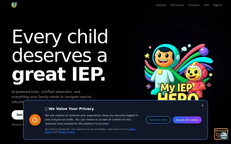 Screenshot of My IEP Hero