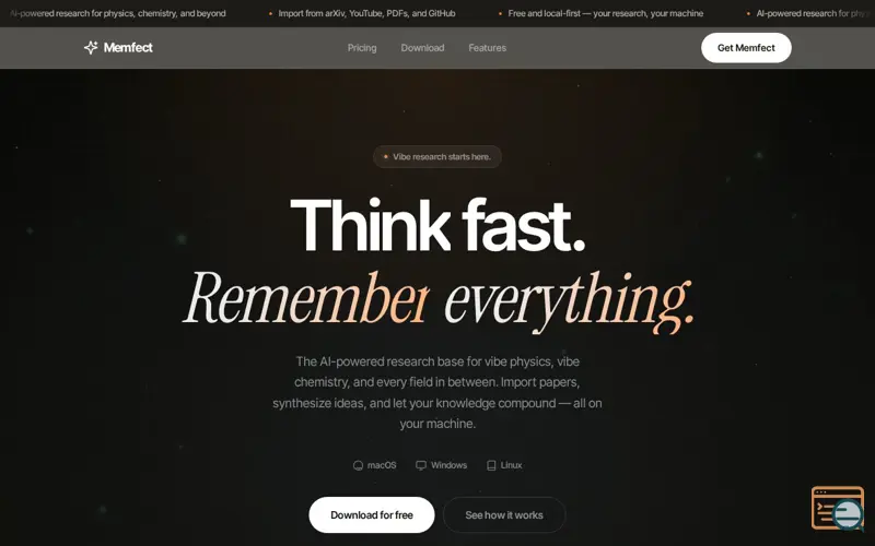 Screenshot of Memfect