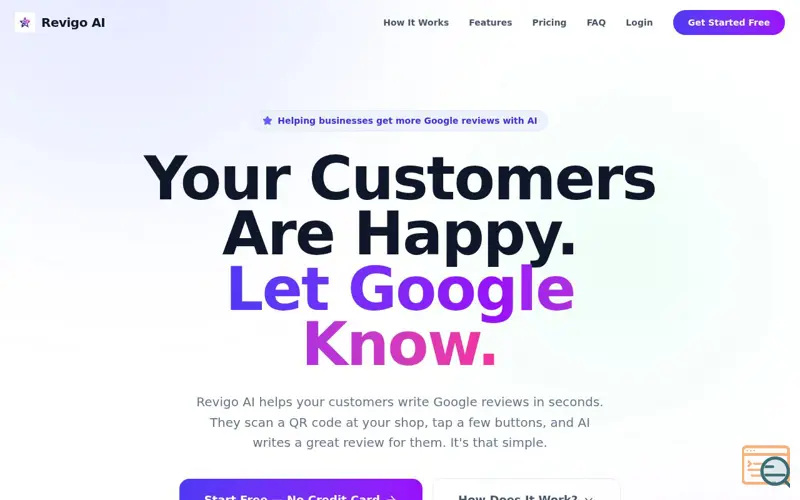 Screenshot of Revigo Ai : Reviews Made Effortless