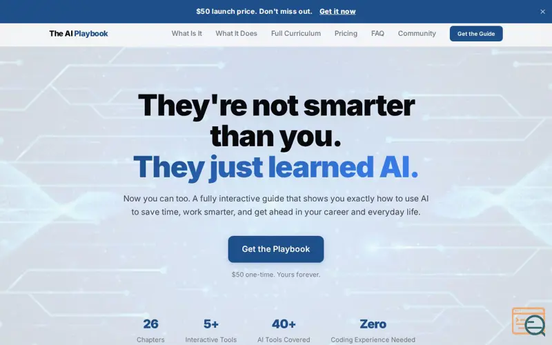 Screenshot of The AI Playbook