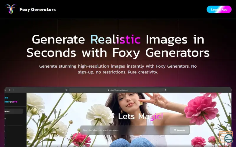 Screenshot of Foxy Generators