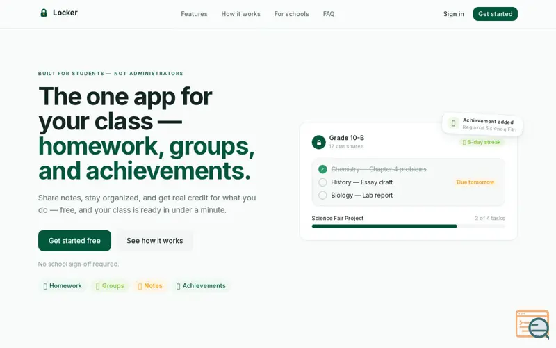 Screenshot of Locker