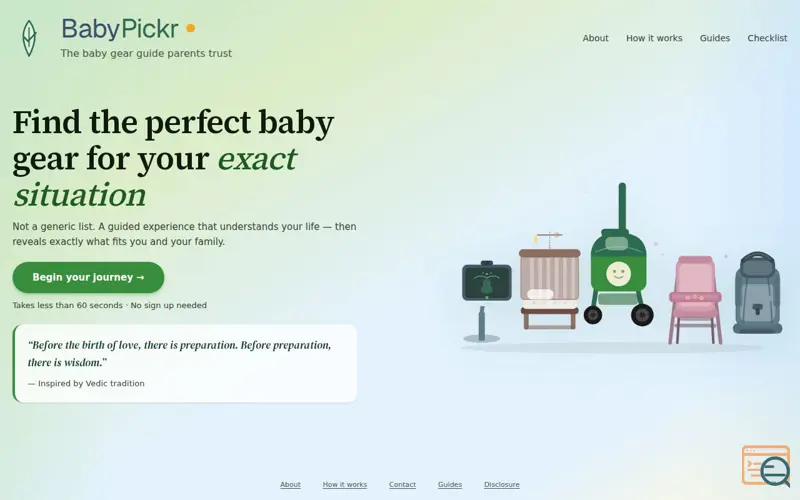 Screenshot of BabyPickr