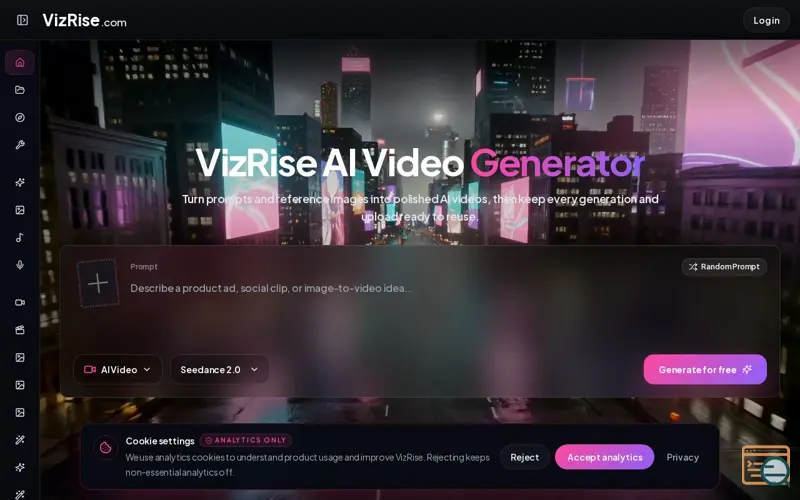 Screenshot of VizRise