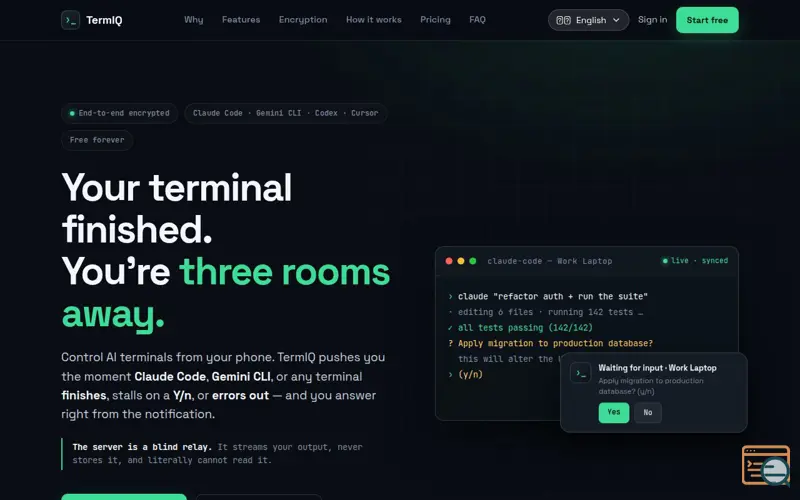 Screenshot of TermIQ