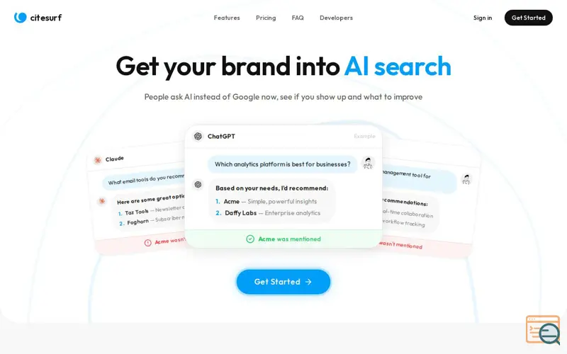Screenshot of Citesurf