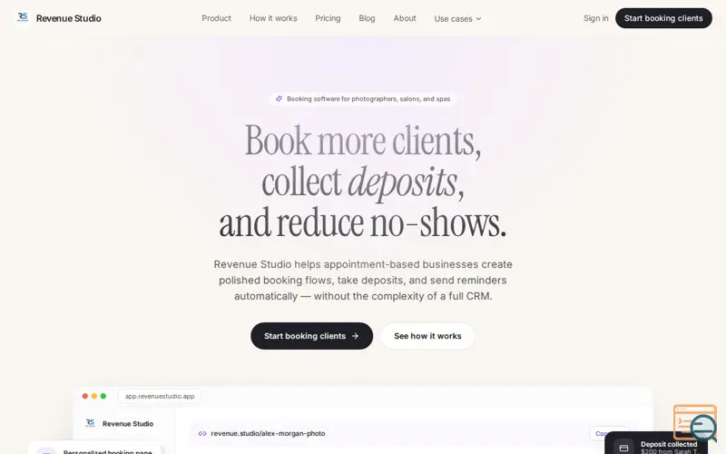 Screenshot of Revenue Studio
