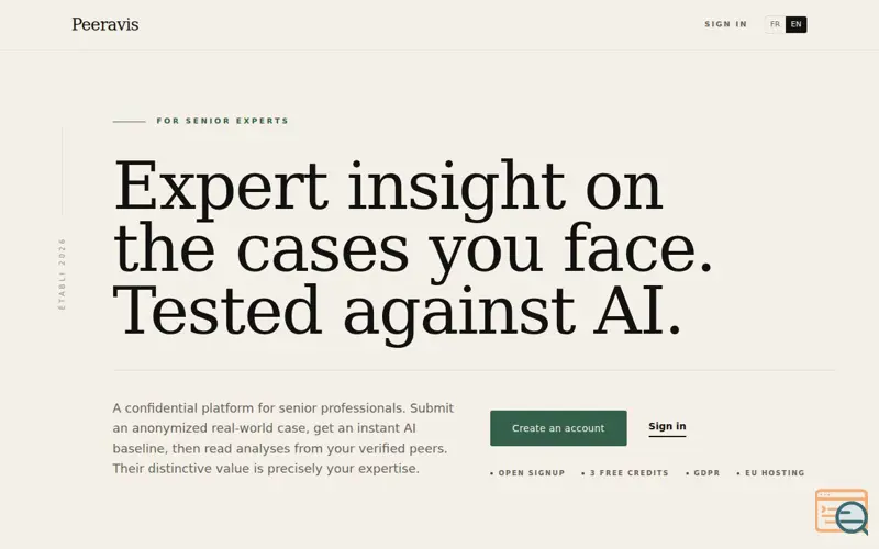 Screenshot of Peeravis