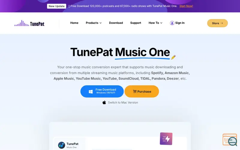 Screenshot of TunePat Music One