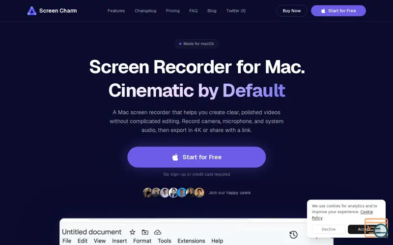 Screenshot of Screencharm