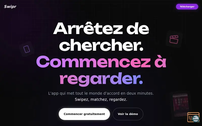 Screenshot of Swipr
