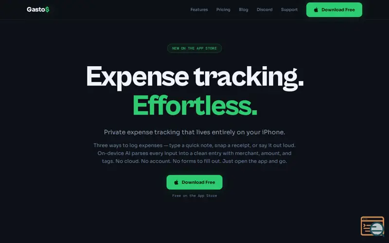 Screenshot of  Gastos