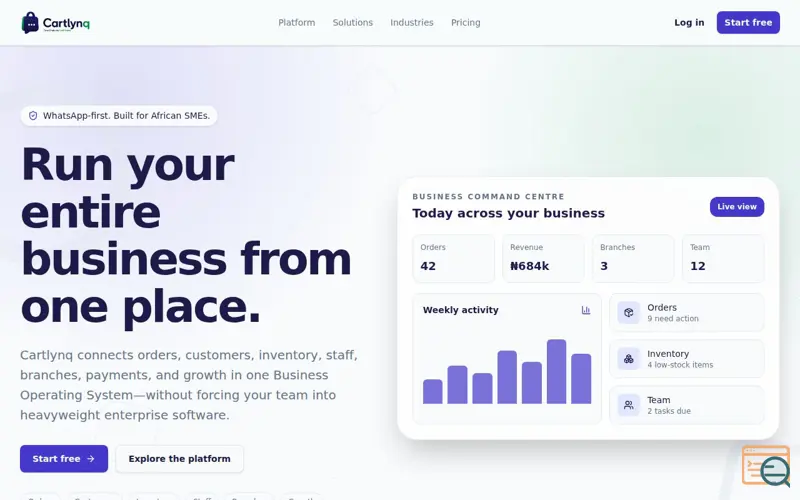 Screenshot of Cartlynq