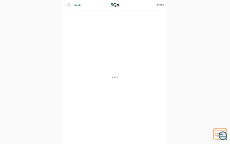 Screenshot of 5Qs - Daily Game