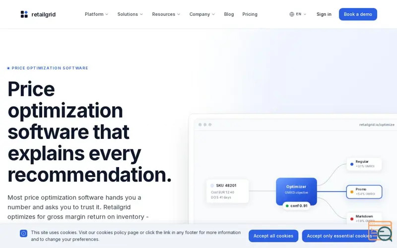 Screenshot of Retailgrid